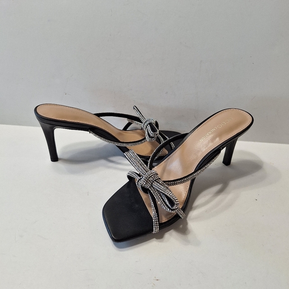 BCBGeneration Selma Rhinestone Embellished Dressy Bow Heel Sandals Size 8.5 - Picture 8 of 13